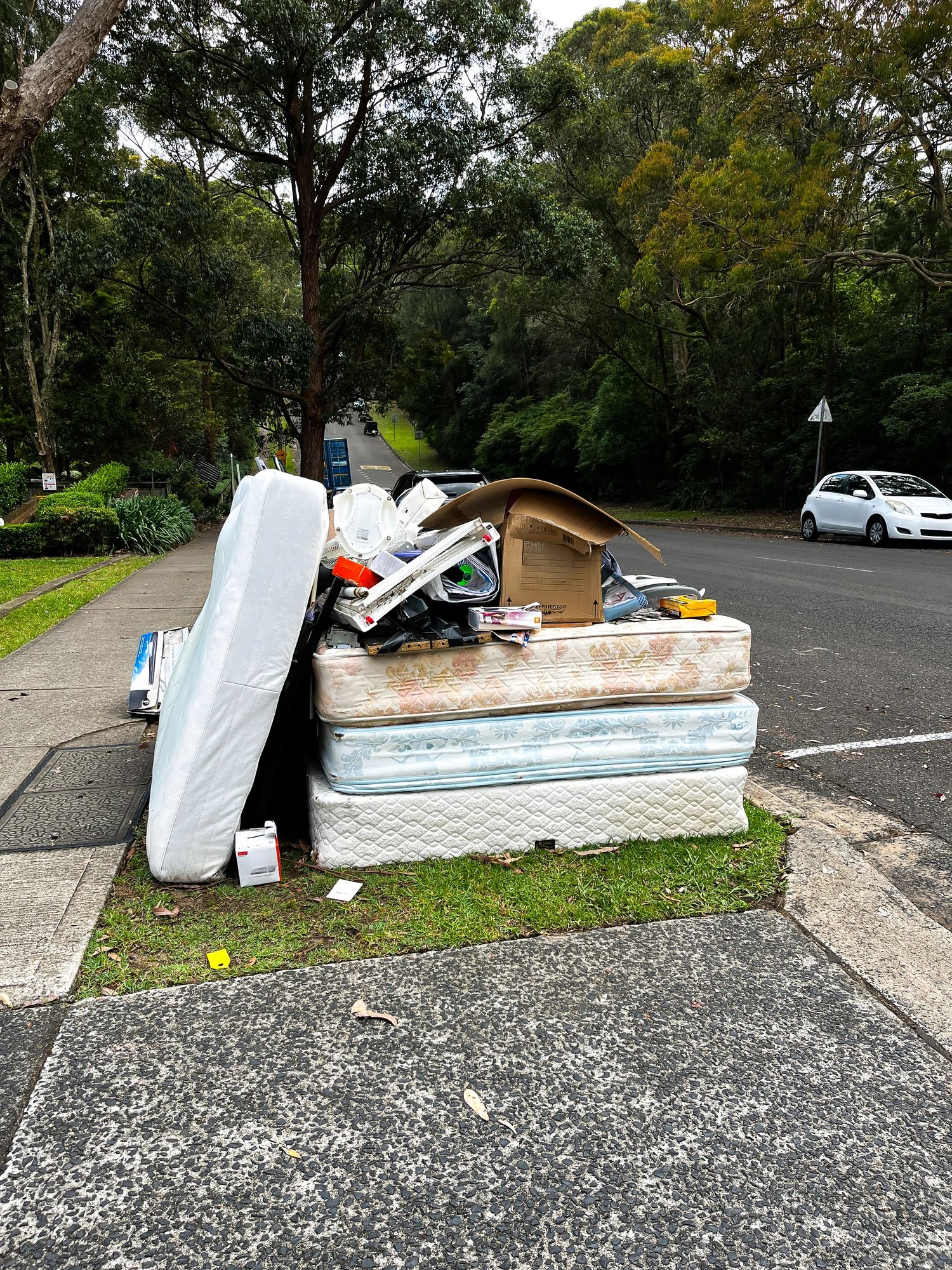 Pile of household items ready for removal