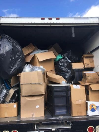 Loaded truck ready for junk haul